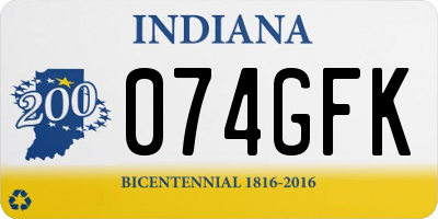 IN license plate 074GFK