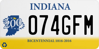 IN license plate 074GFM