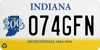 IN license plate 074GFN