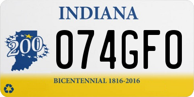 IN license plate 074GFO
