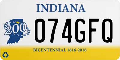 IN license plate 074GFQ