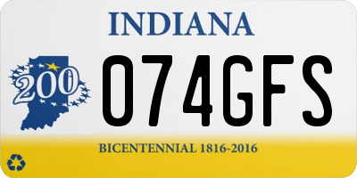 IN license plate 074GFS