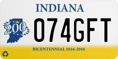 IN license plate 074GFT