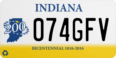 IN license plate 074GFV