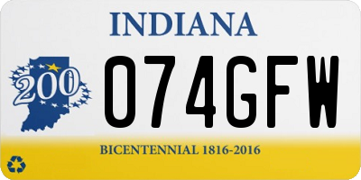 IN license plate 074GFW