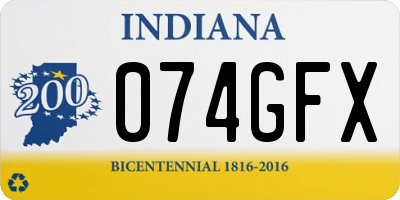 IN license plate 074GFX
