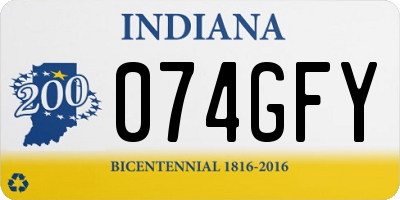 IN license plate 074GFY