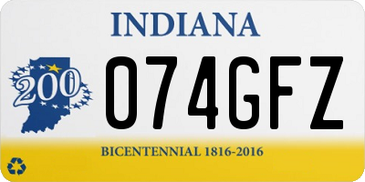 IN license plate 074GFZ