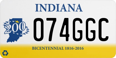 IN license plate 074GGC