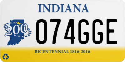 IN license plate 074GGE