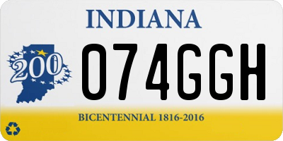 IN license plate 074GGH