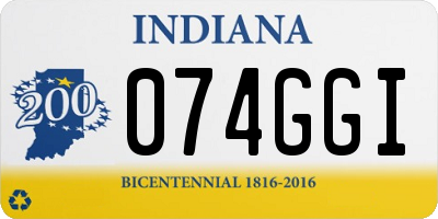 IN license plate 074GGI