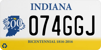 IN license plate 074GGJ