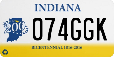 IN license plate 074GGK