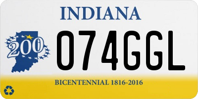 IN license plate 074GGL