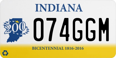 IN license plate 074GGM