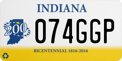 IN license plate 074GGP