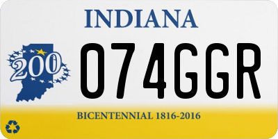 IN license plate 074GGR