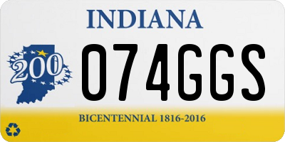 IN license plate 074GGS
