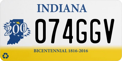 IN license plate 074GGV