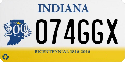 IN license plate 074GGX
