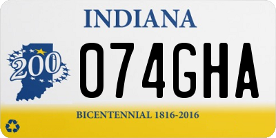 IN license plate 074GHA