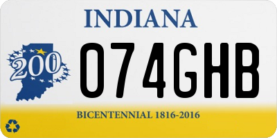 IN license plate 074GHB