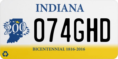IN license plate 074GHD