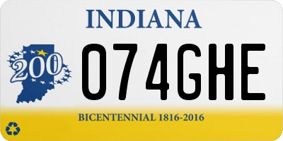 IN license plate 074GHE