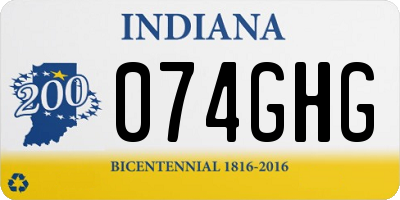 IN license plate 074GHG