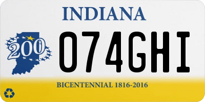 IN license plate 074GHI