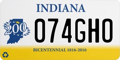 IN license plate 074GHO