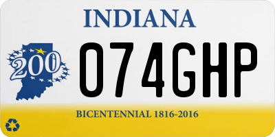 IN license plate 074GHP