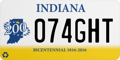 IN license plate 074GHT