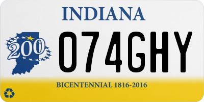 IN license plate 074GHY