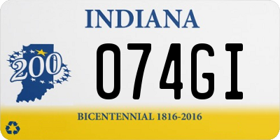 IN license plate 074GI