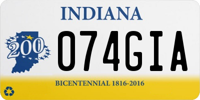IN license plate 074GIA
