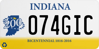 IN license plate 074GIC