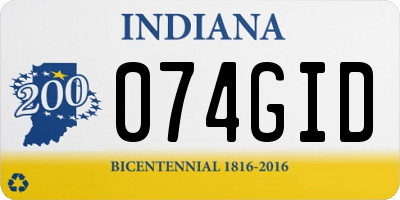 IN license plate 074GID