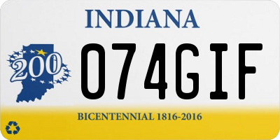 IN license plate 074GIF