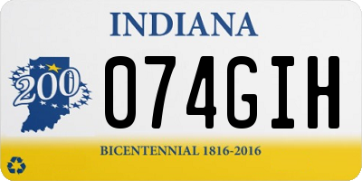 IN license plate 074GIH
