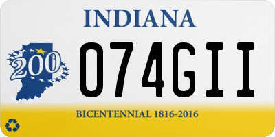 IN license plate 074GII