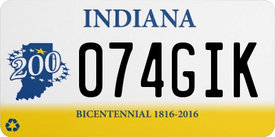 IN license plate 074GIK