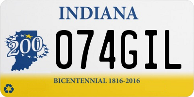 IN license plate 074GIL