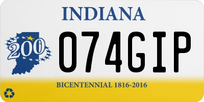IN license plate 074GIP