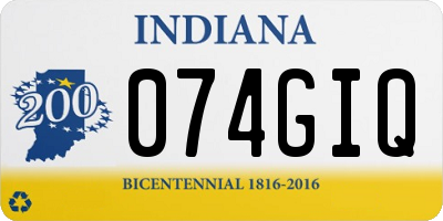 IN license plate 074GIQ