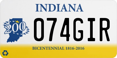 IN license plate 074GIR