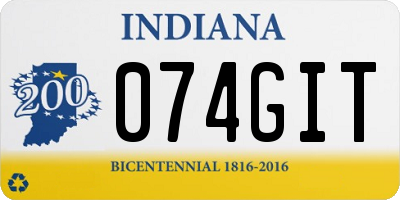 IN license plate 074GIT