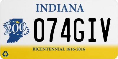 IN license plate 074GIV