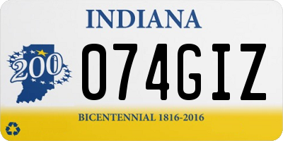 IN license plate 074GIZ